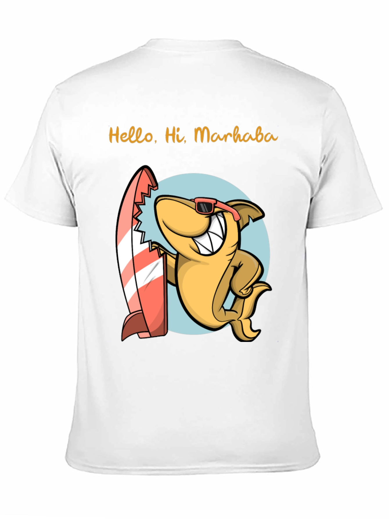 Surfing Shark Graphic Tee - Hello Hi Marhaba