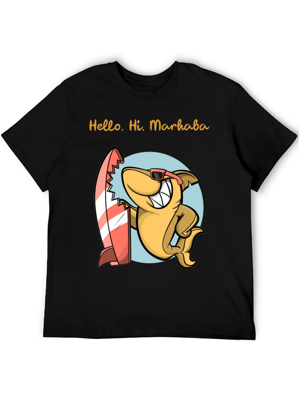 Surfing Shark Graphic Tee - Hello Hi Marhaba