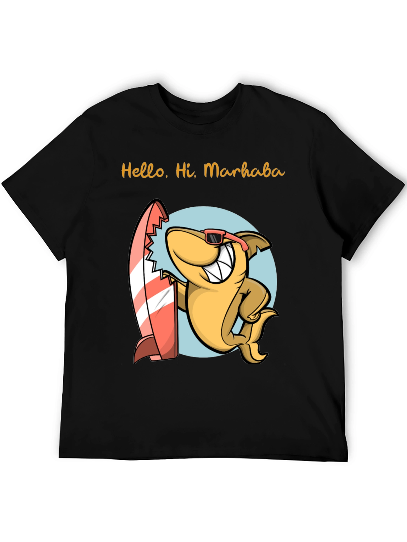 Surfing Shark Graphic Tee - Hello Hi Marhaba