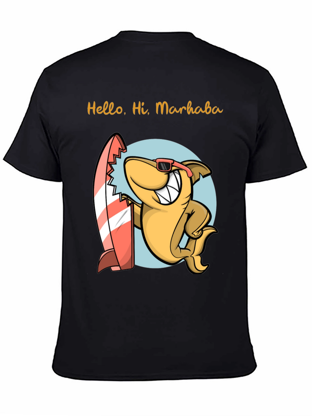 Surfing Shark Graphic Tee - Hello Hi Marhaba