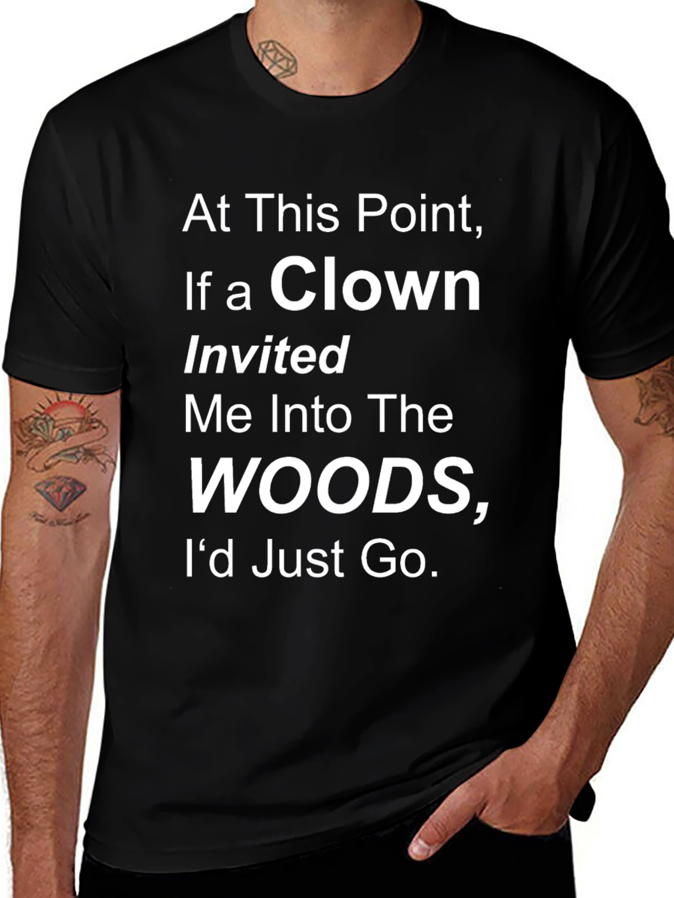 Clown Woods Graphic Tee - Humorous T-Shirt