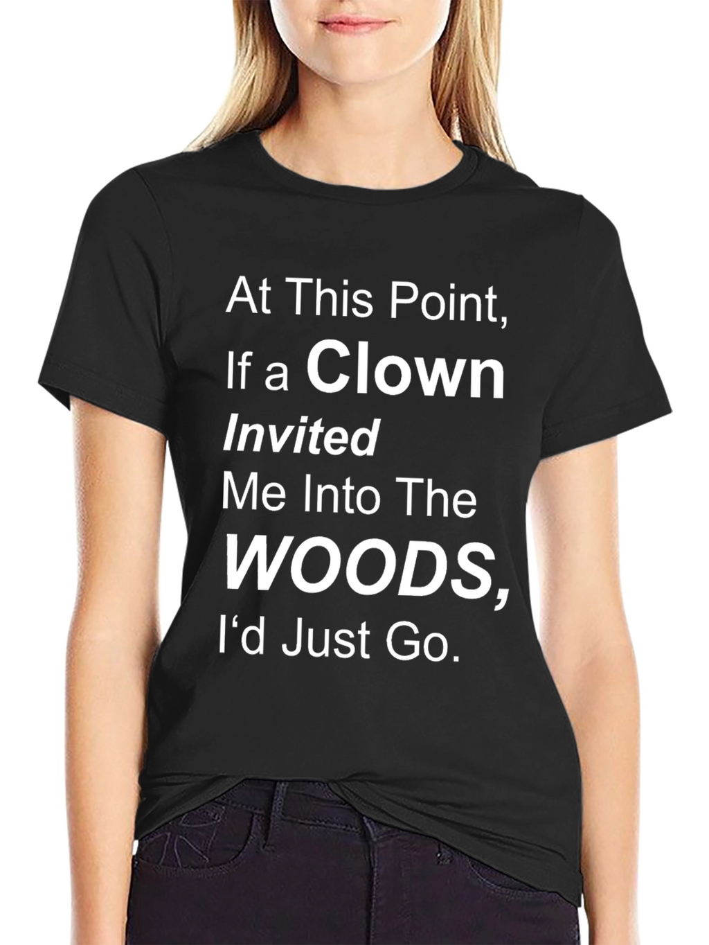Clown Woods Graphic Tee - Humorous T-Shirt