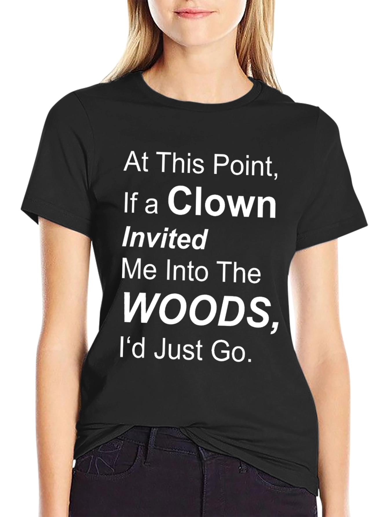 Clown Woods Graphic Tee - Humorous T-Shirt