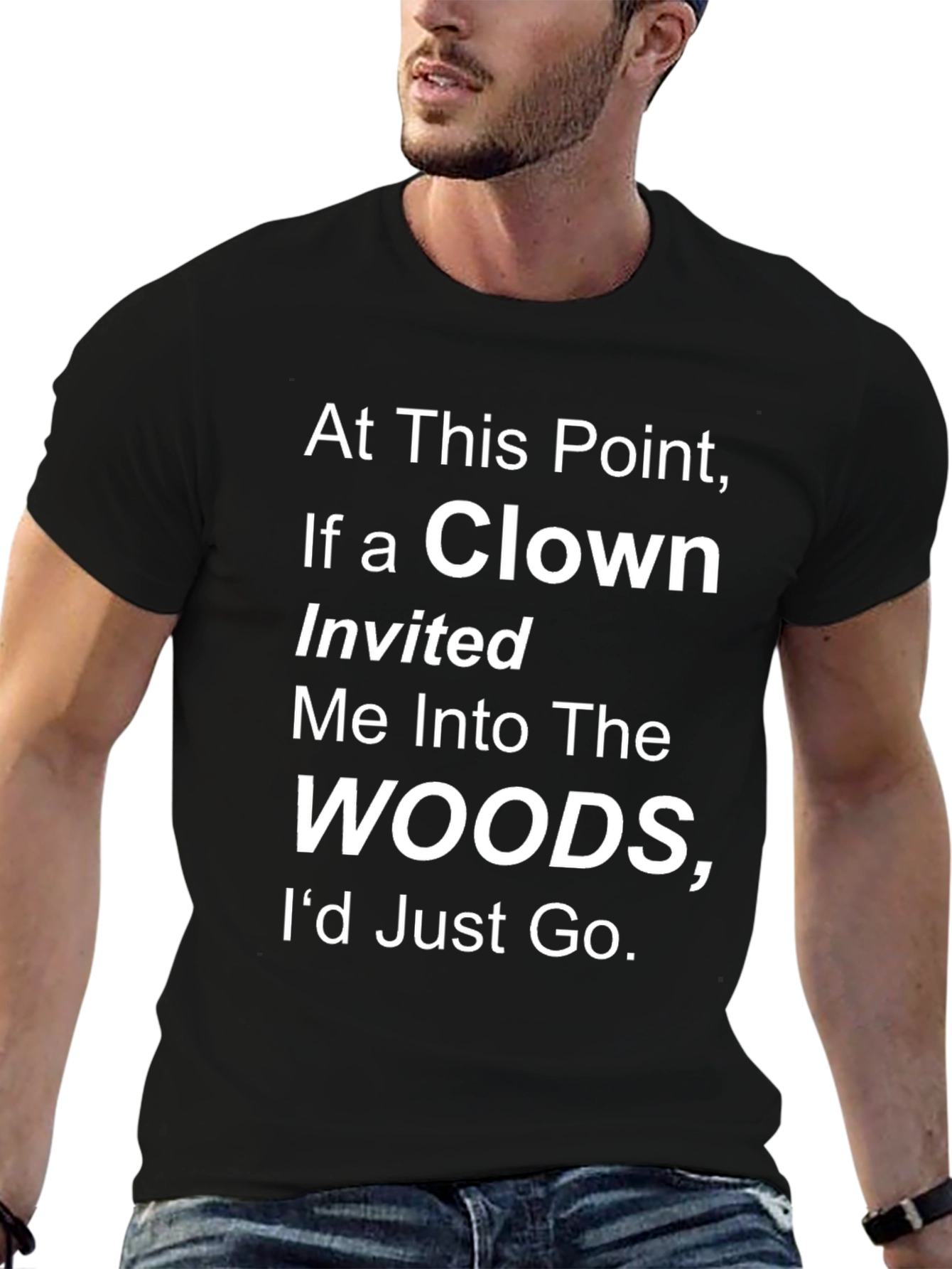 Clown Woods Graphic Tee - Humorous T-Shirt