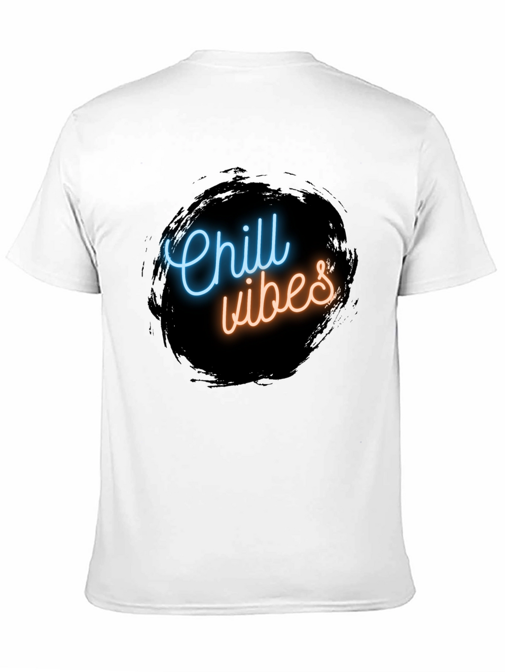 Chill Vibes Black Graphic Tee - Mens Casual Wear