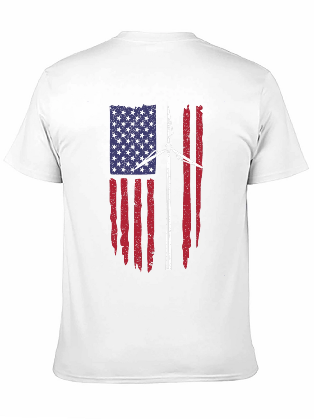 American Flag Wind Turbine T-Shirt