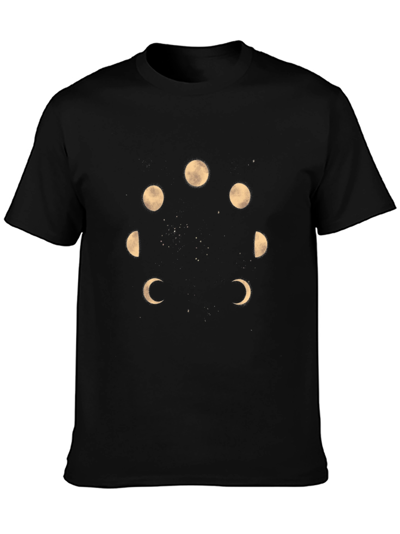 Moon Phases Graphic Black T-Shirt