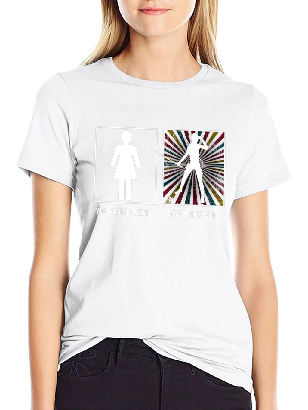 Funny My Girlfriend Black Graphic Tee