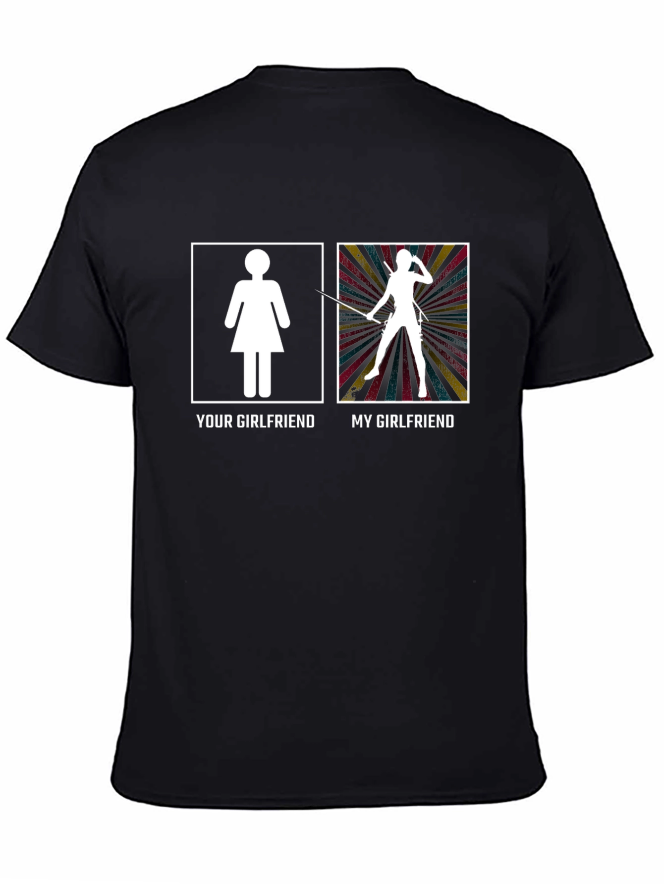 Funny My Girlfriend Black Graphic Tee