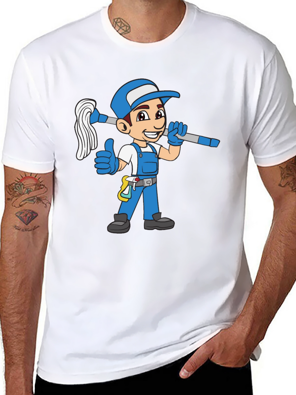 Cartoon Janitor T-Shirt