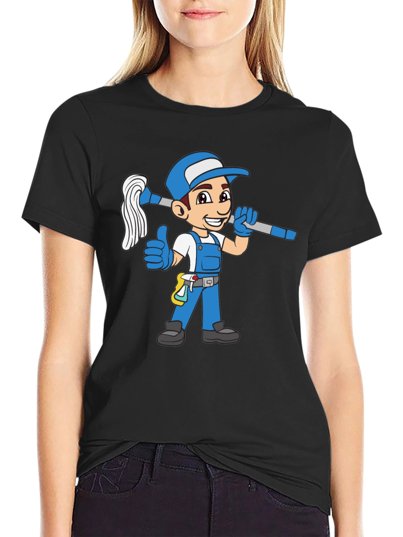 Cartoon Janitor T-Shirt