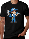 Cartoon Janitor T-Shirt
