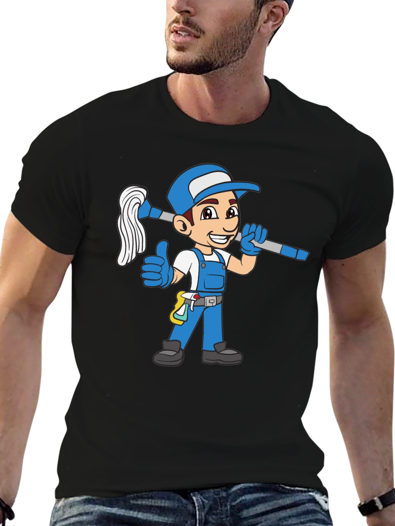 Cartoon Janitor T-Shirt