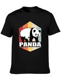 Retro Panda Graphic Tee - Soft Cotton Blend