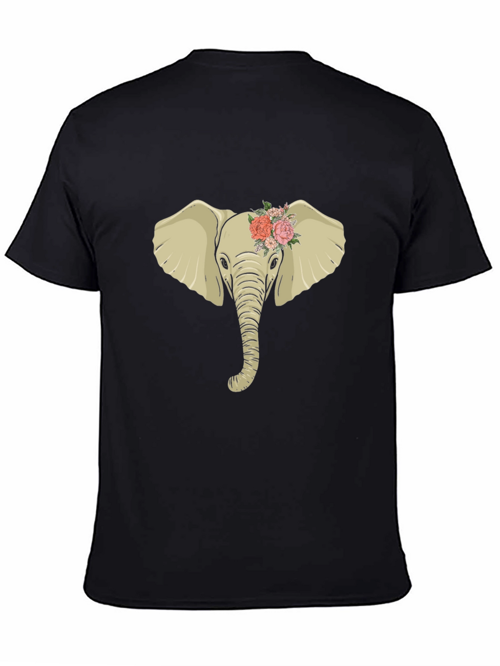 Elephant with Flowers Graphic Tee