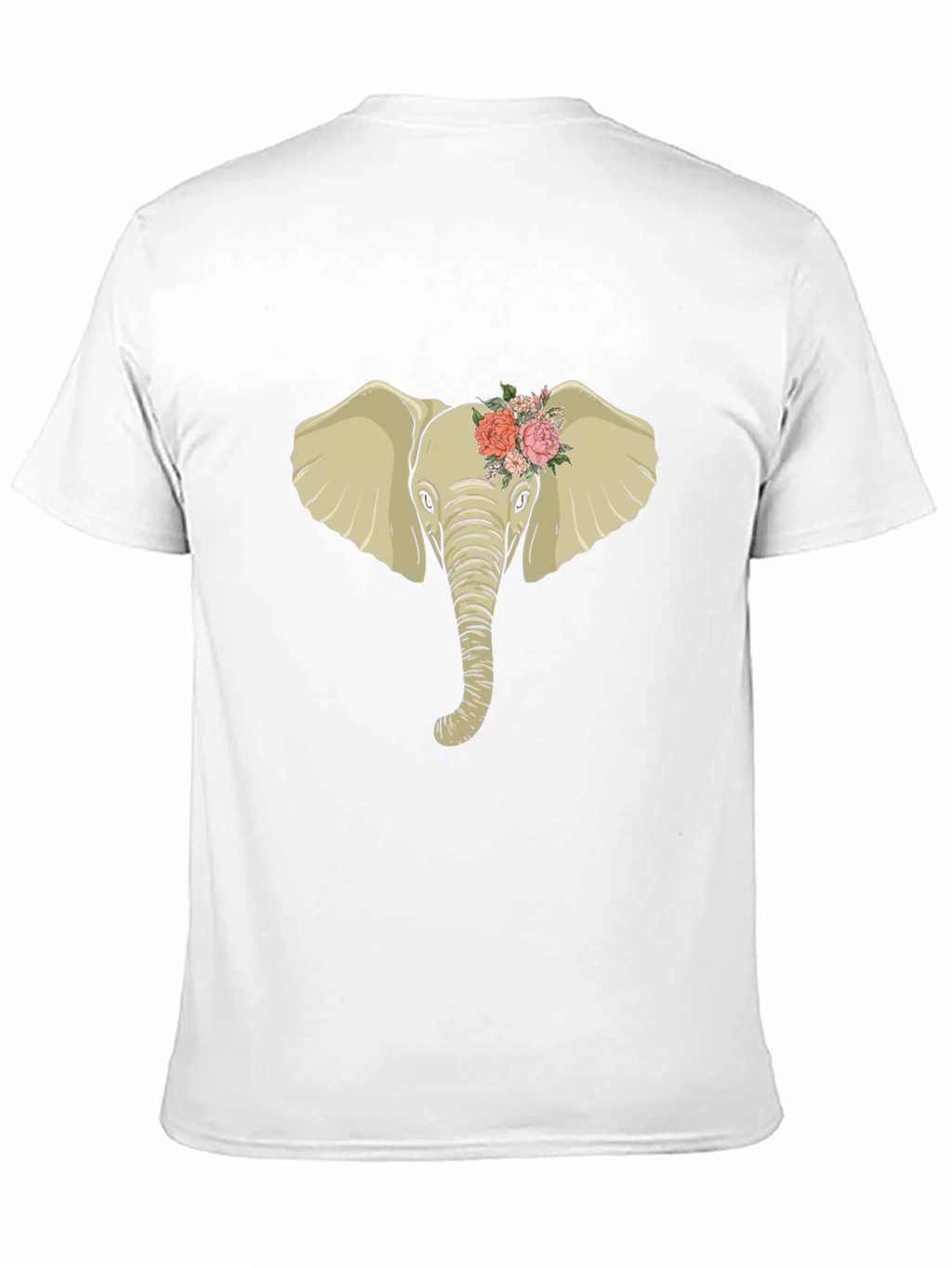 Elephant with Flowers Graphic Tee