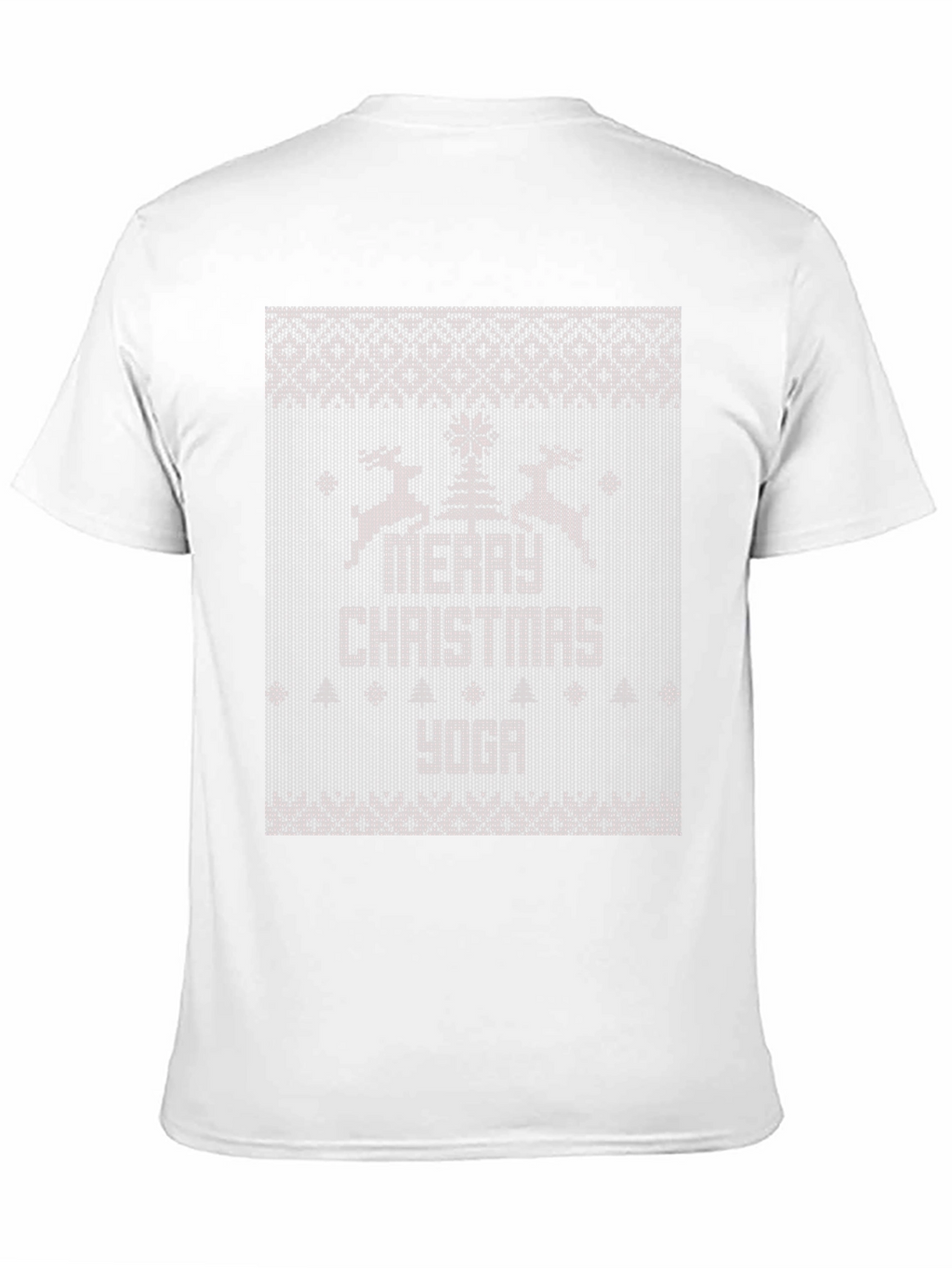 Merry Christmas Yoga Ugly Sweater Style T-Shirt