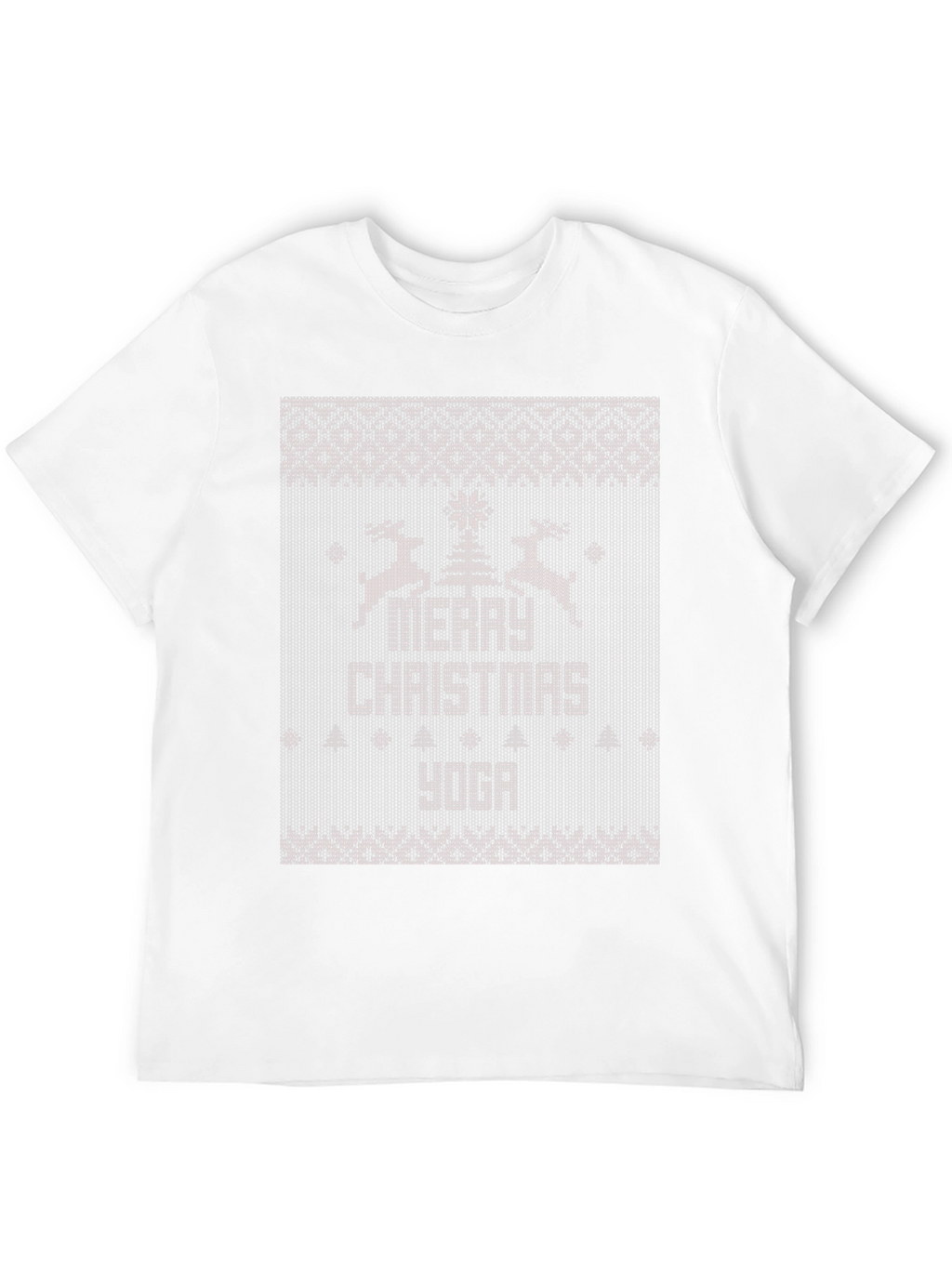 Merry Christmas Yoga Ugly Sweater Style T-Shirt