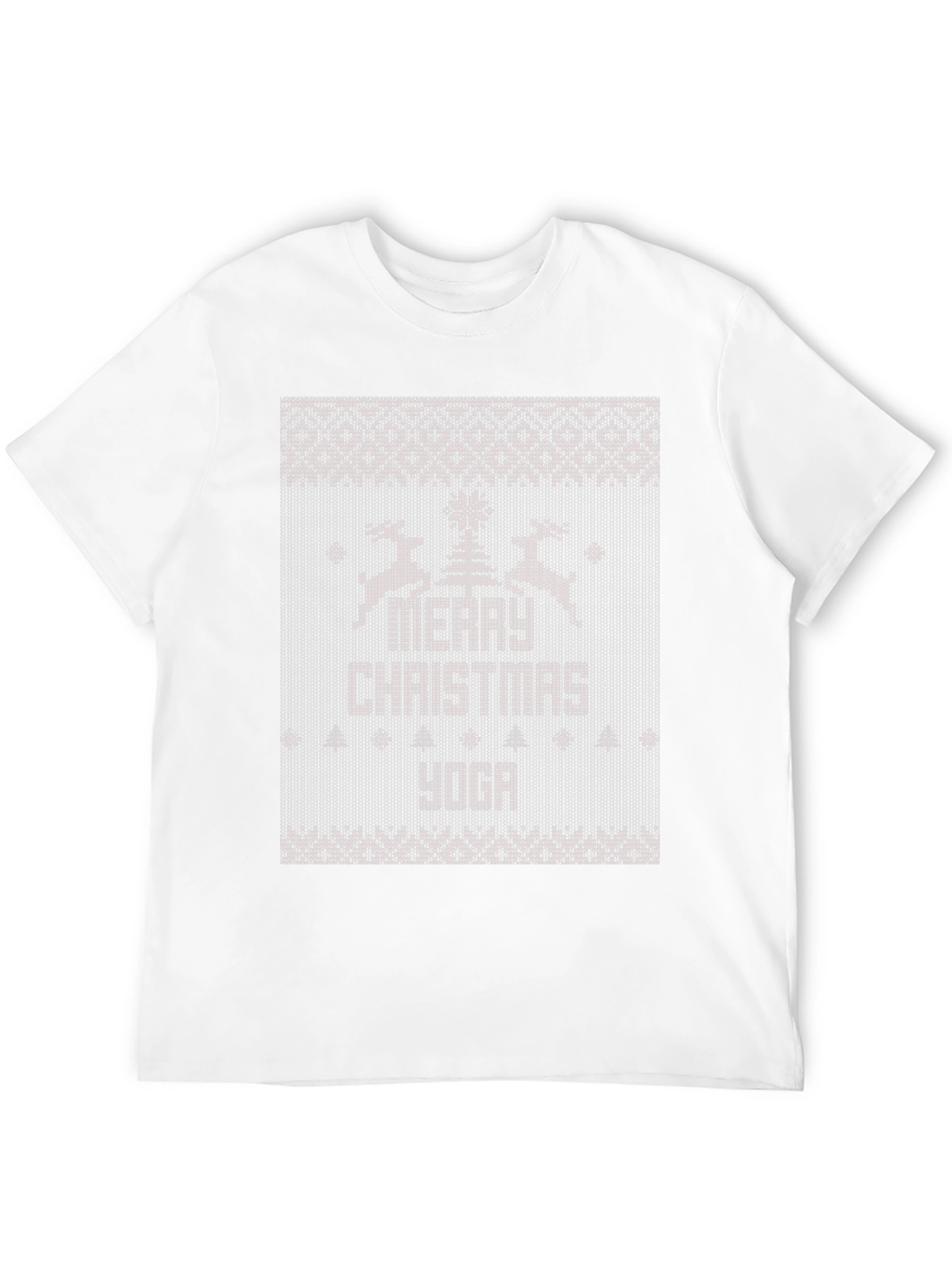 Merry Christmas Yoga Ugly Sweater Style T-Shirt