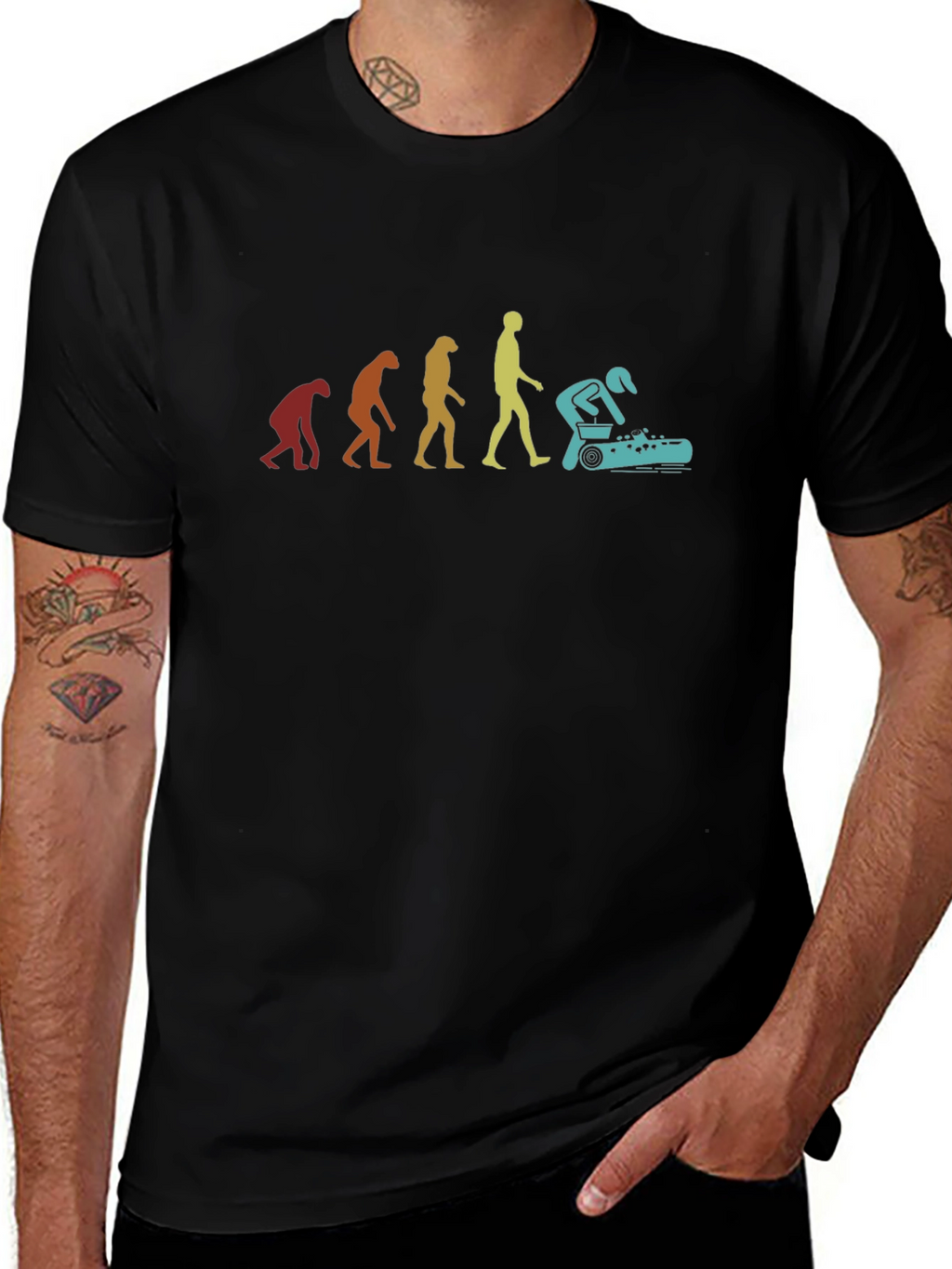 Evolution of Lawn Care T-Shirt