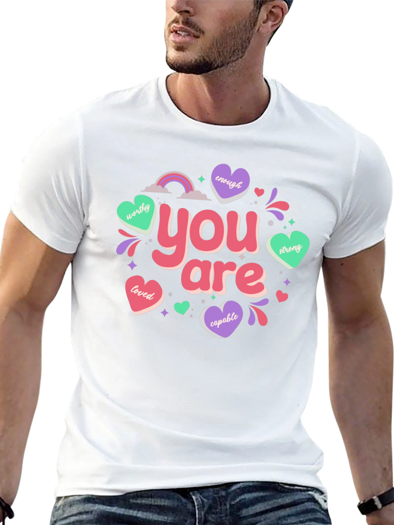 You Are Enough Graphic Tee - Black Unisex T-Shirt
