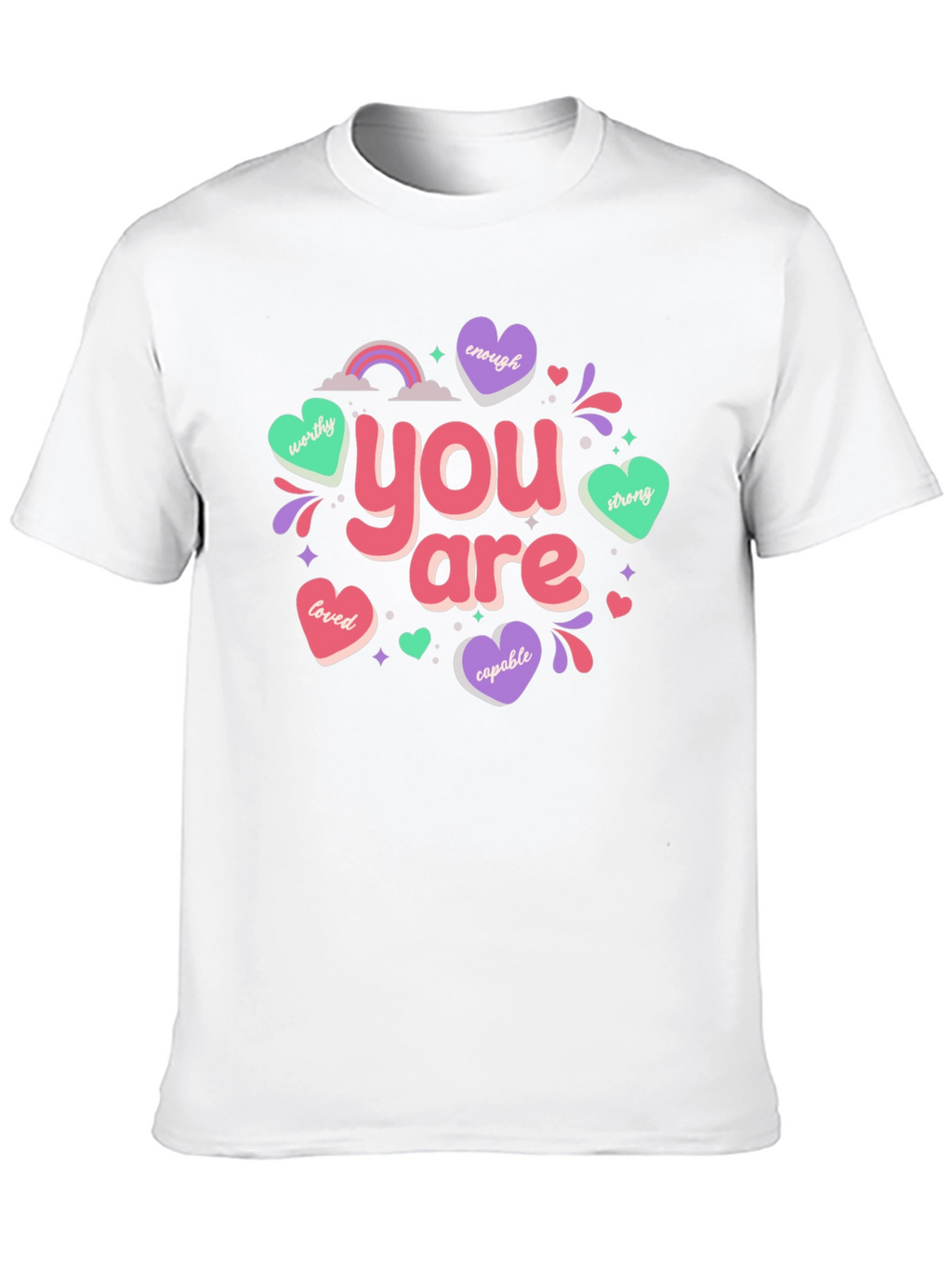 You Are Enough Graphic Tee - Black Unisex T-Shirt