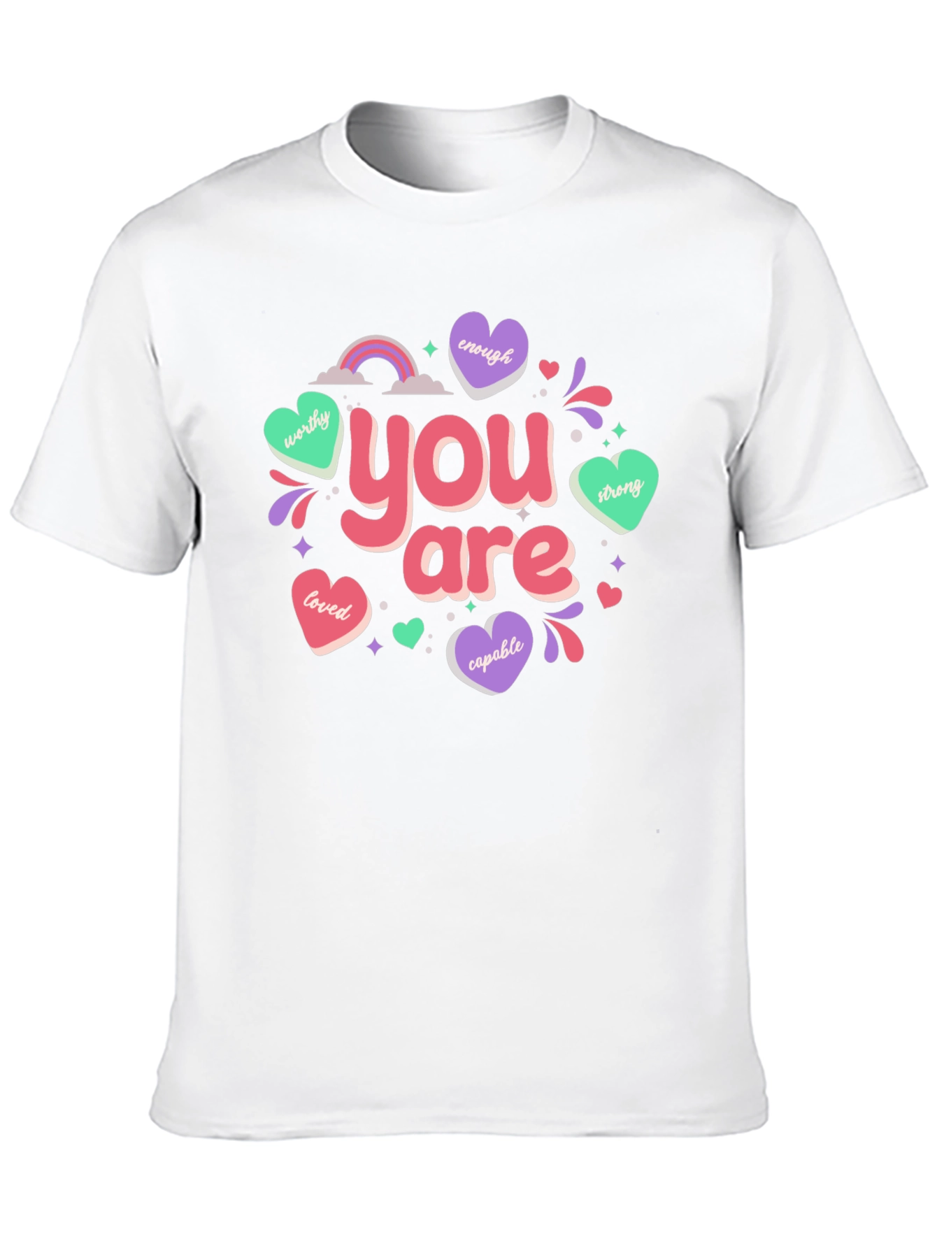You Are Enough Graphic Tee - Black Unisex T-Shirt