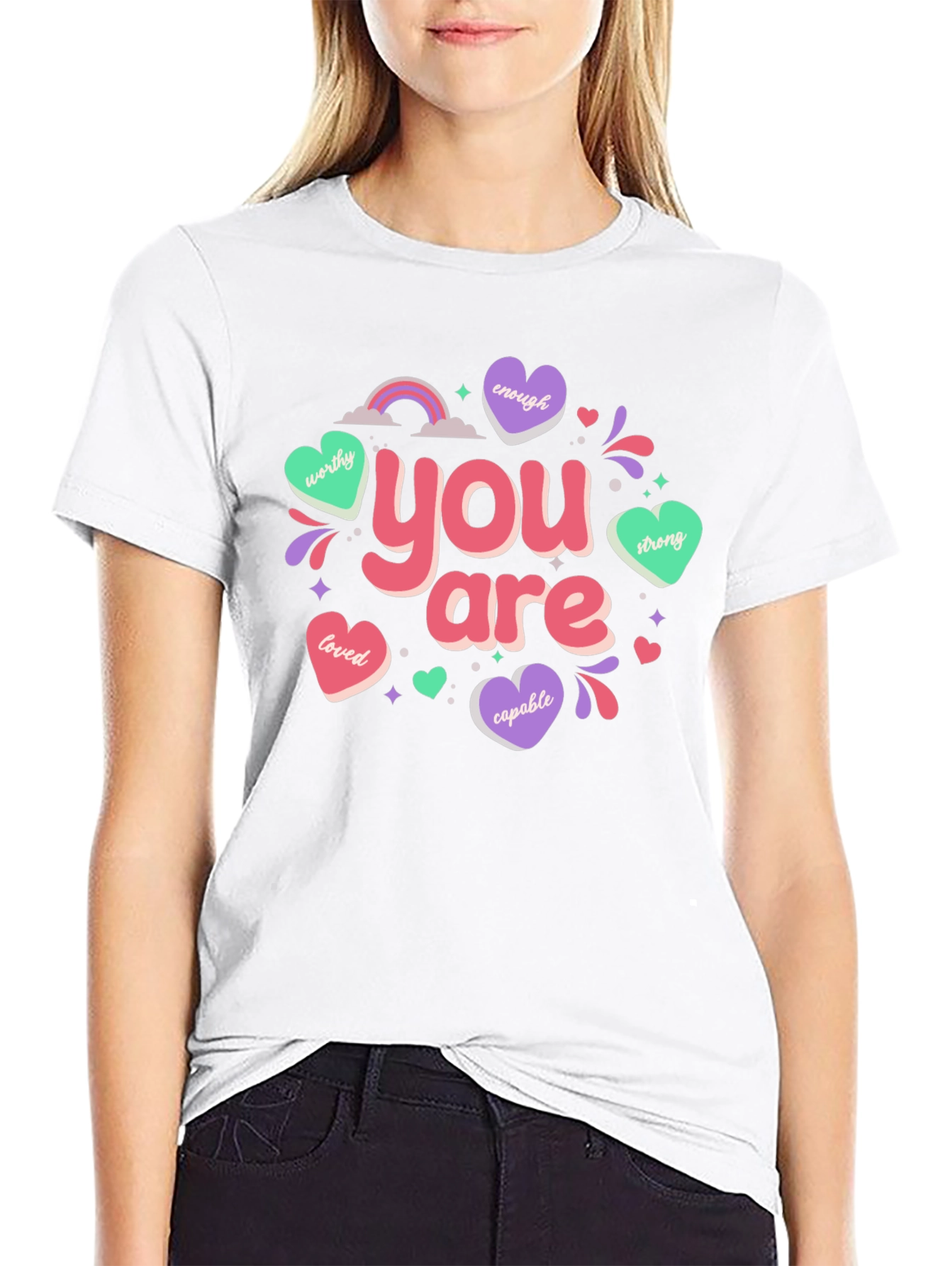 You Are Enough Graphic Tee - Black Unisex T-Shirt
