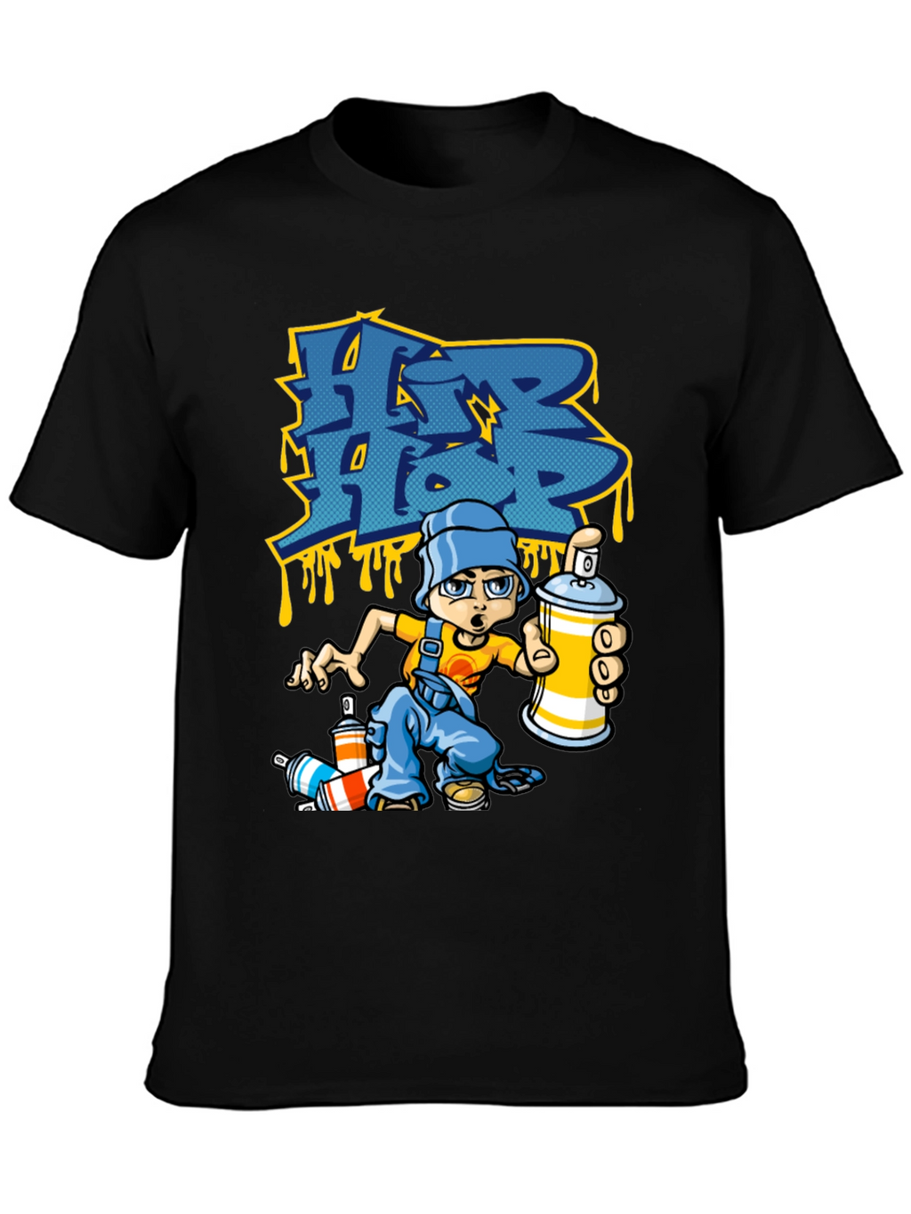 Hip Hop Graffiti Artist Black T-Shirt