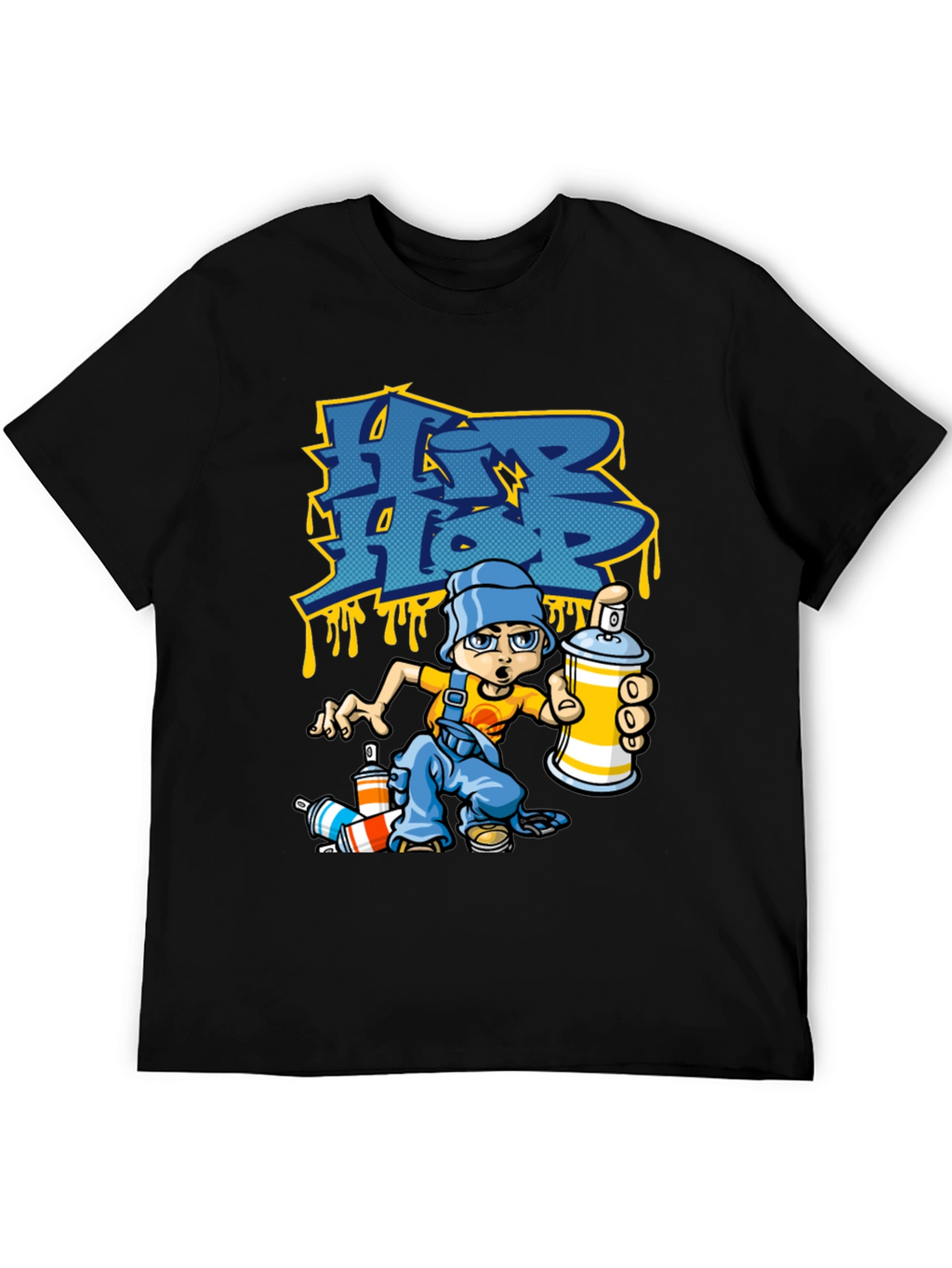 Hip Hop Graffiti Artist Black T-Shirt