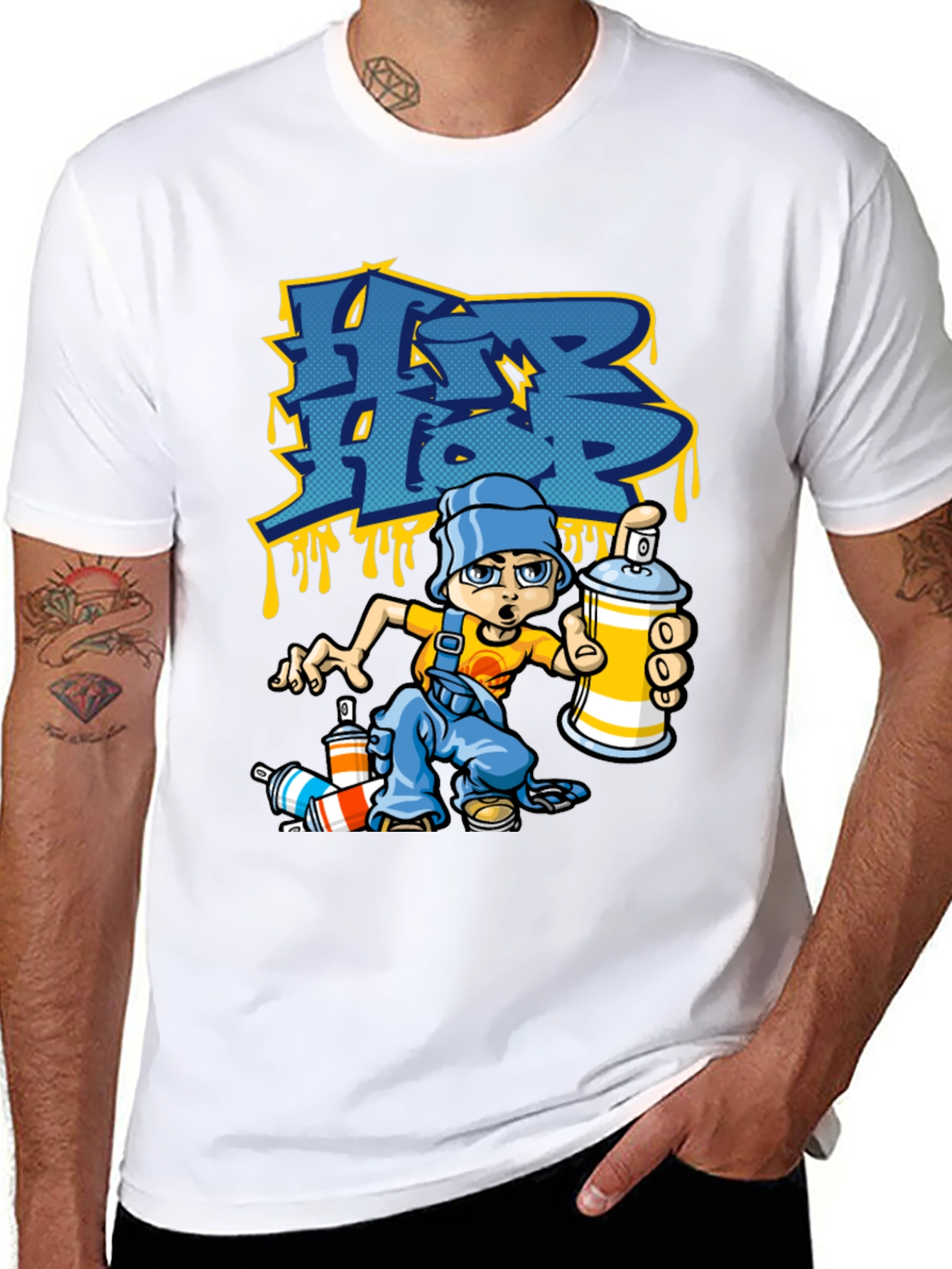 Hip Hop Graffiti Artist Black T-Shirt