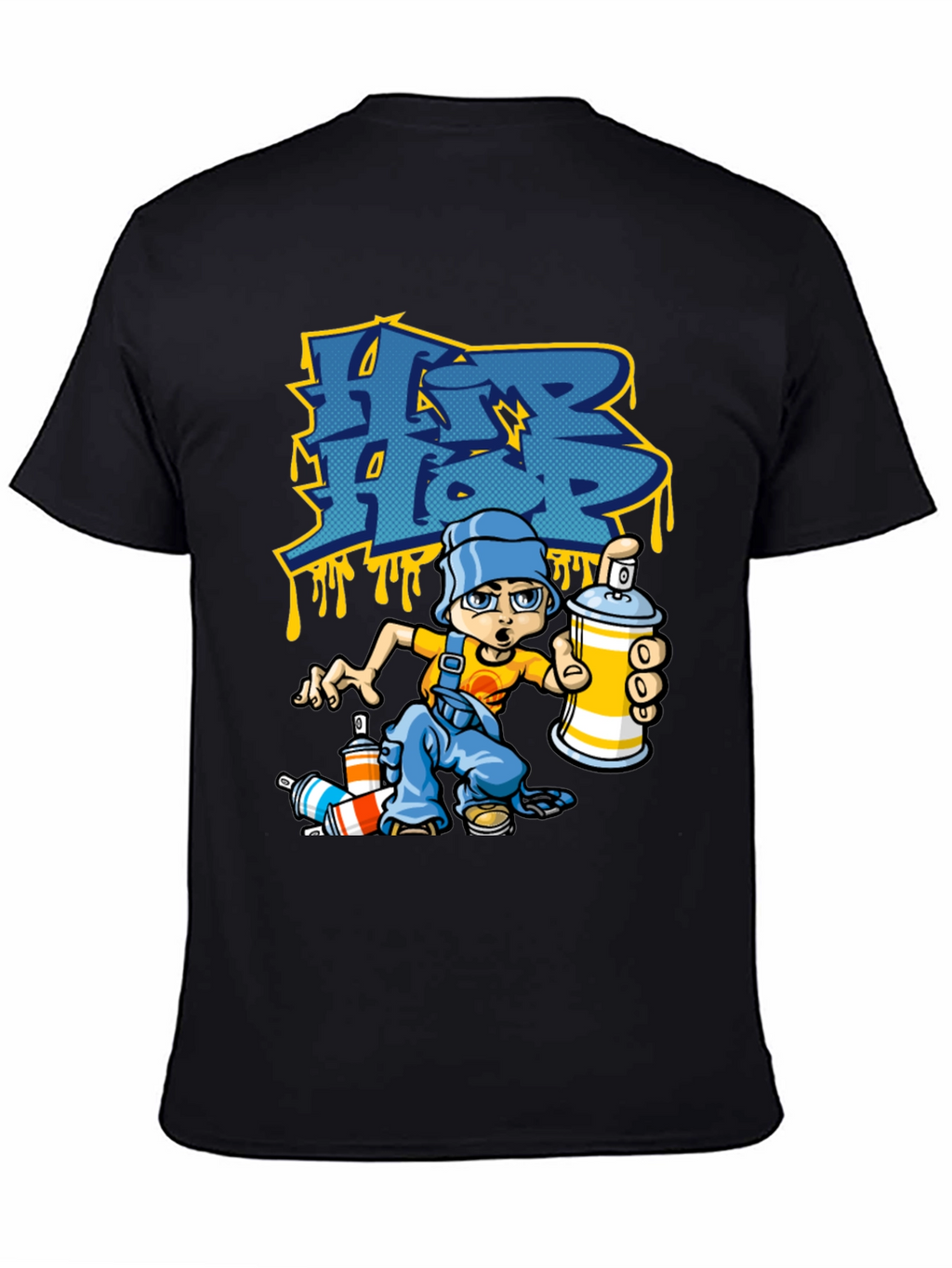 Hip Hop Graffiti Artist Black T-Shirt