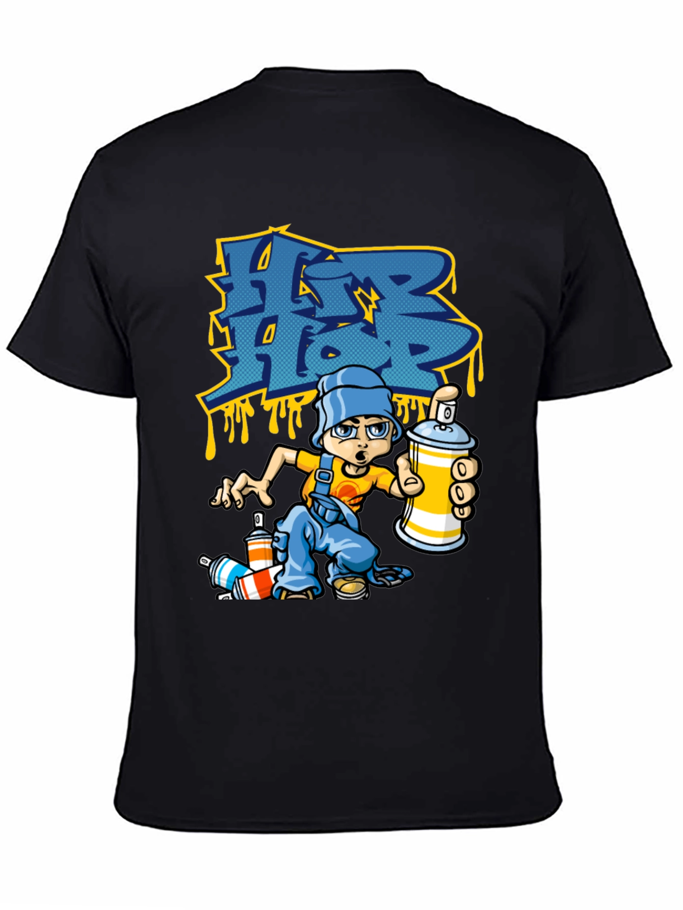 Hip Hop Graffiti Artist Black T-Shirt