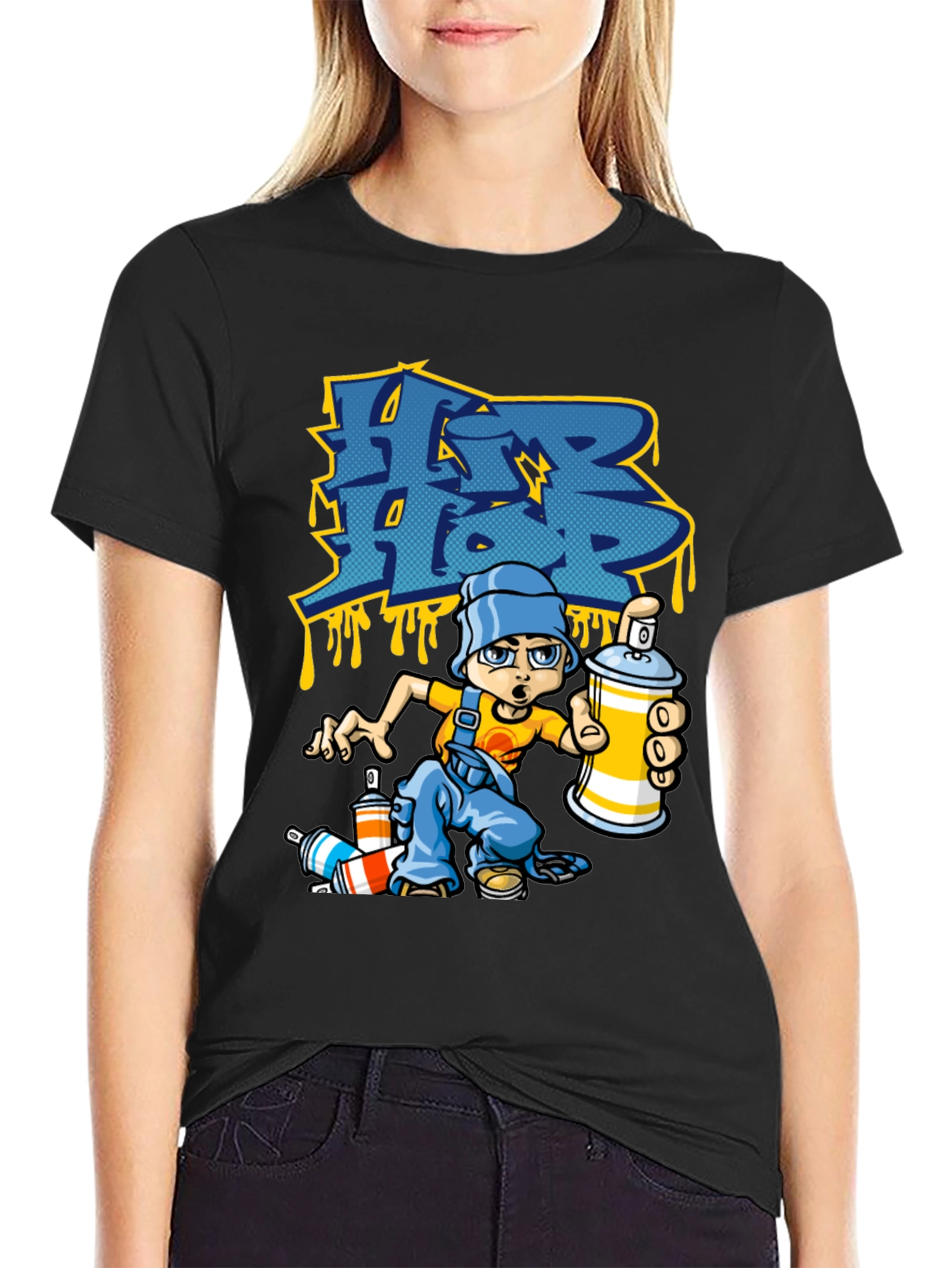 Hip Hop Graffiti Artist Black T-Shirt