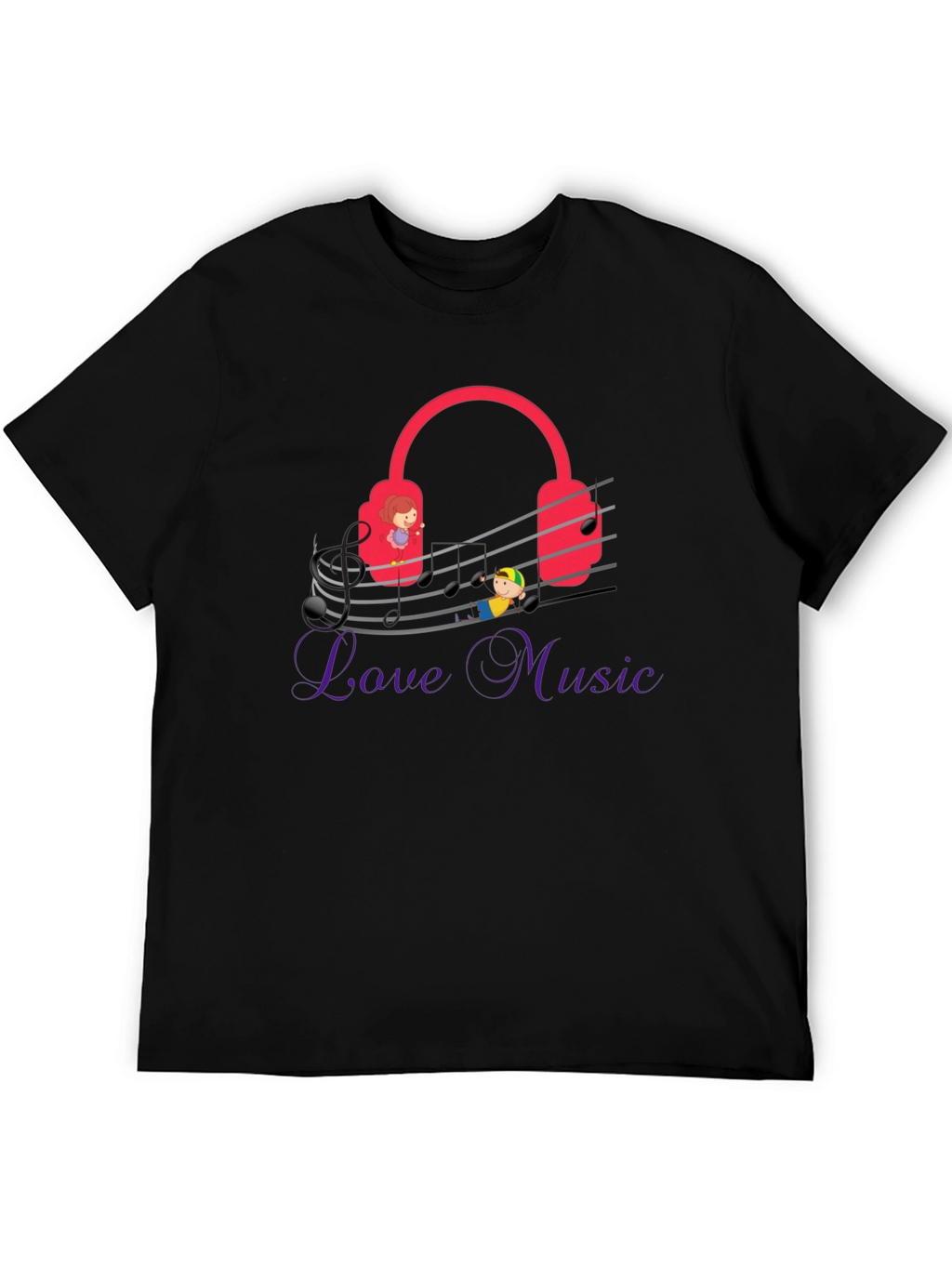 Love Music Graphic Tee - Quirky Musician T-Shirt