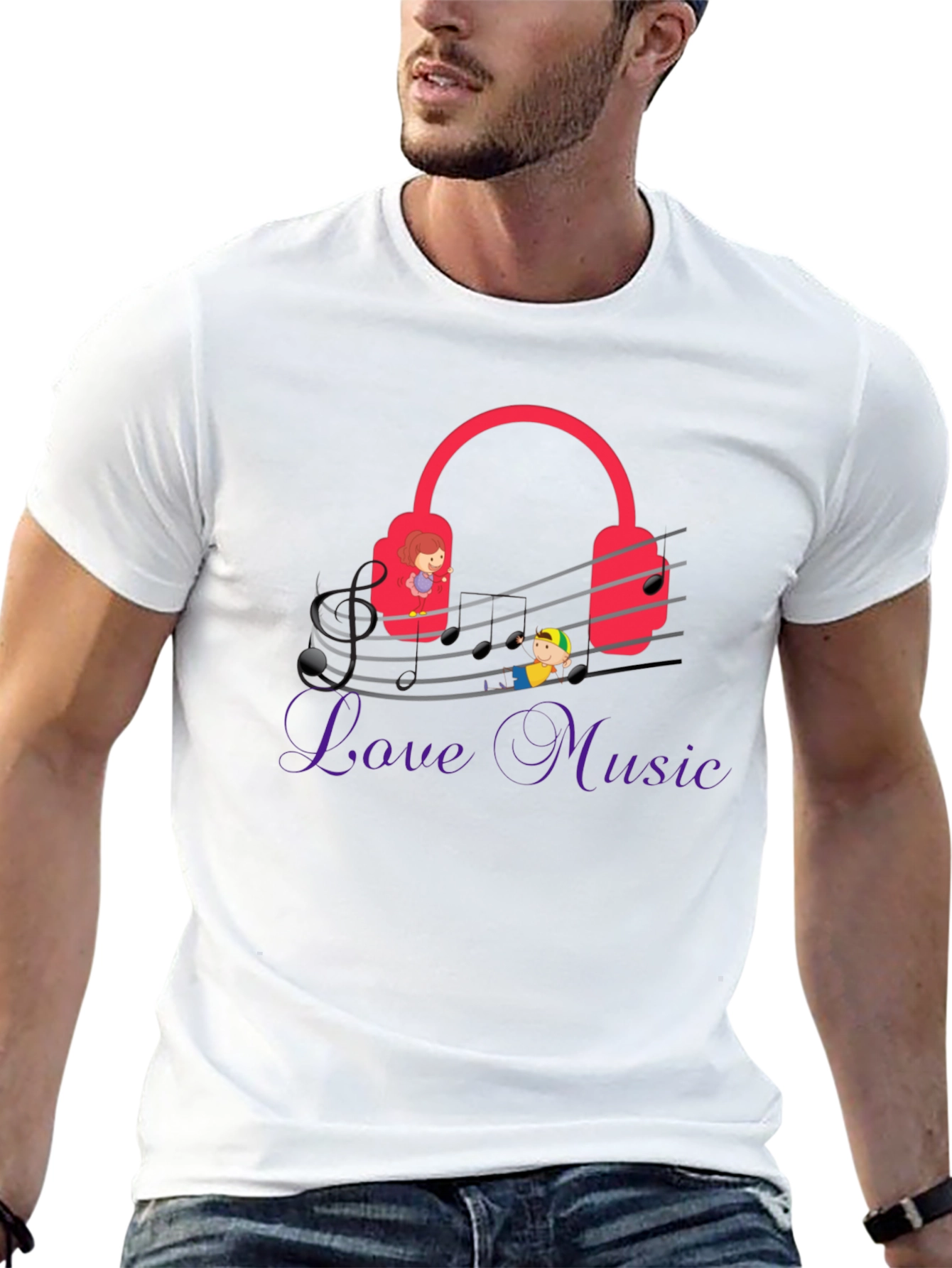 Love Music Graphic Tee - Quirky Musician T-Shirt