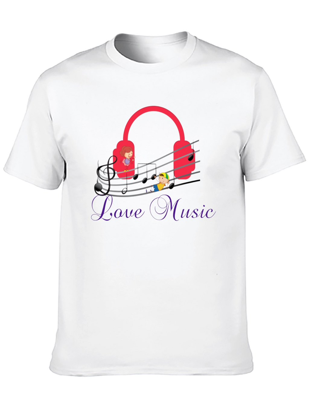 Love Music Graphic Tee - Quirky Musician T-Shirt