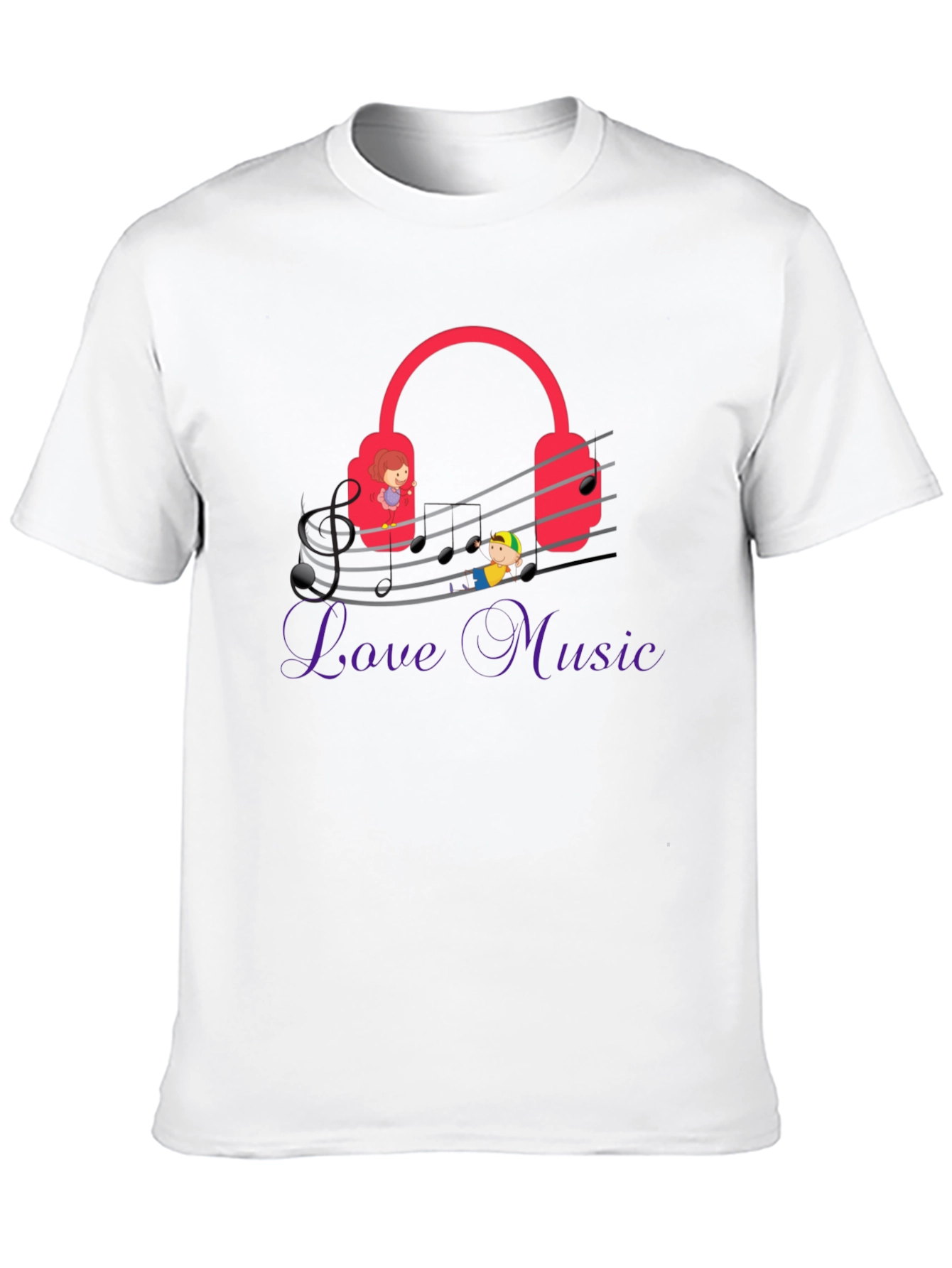 Love Music Graphic Tee - Quirky Musician T-Shirt