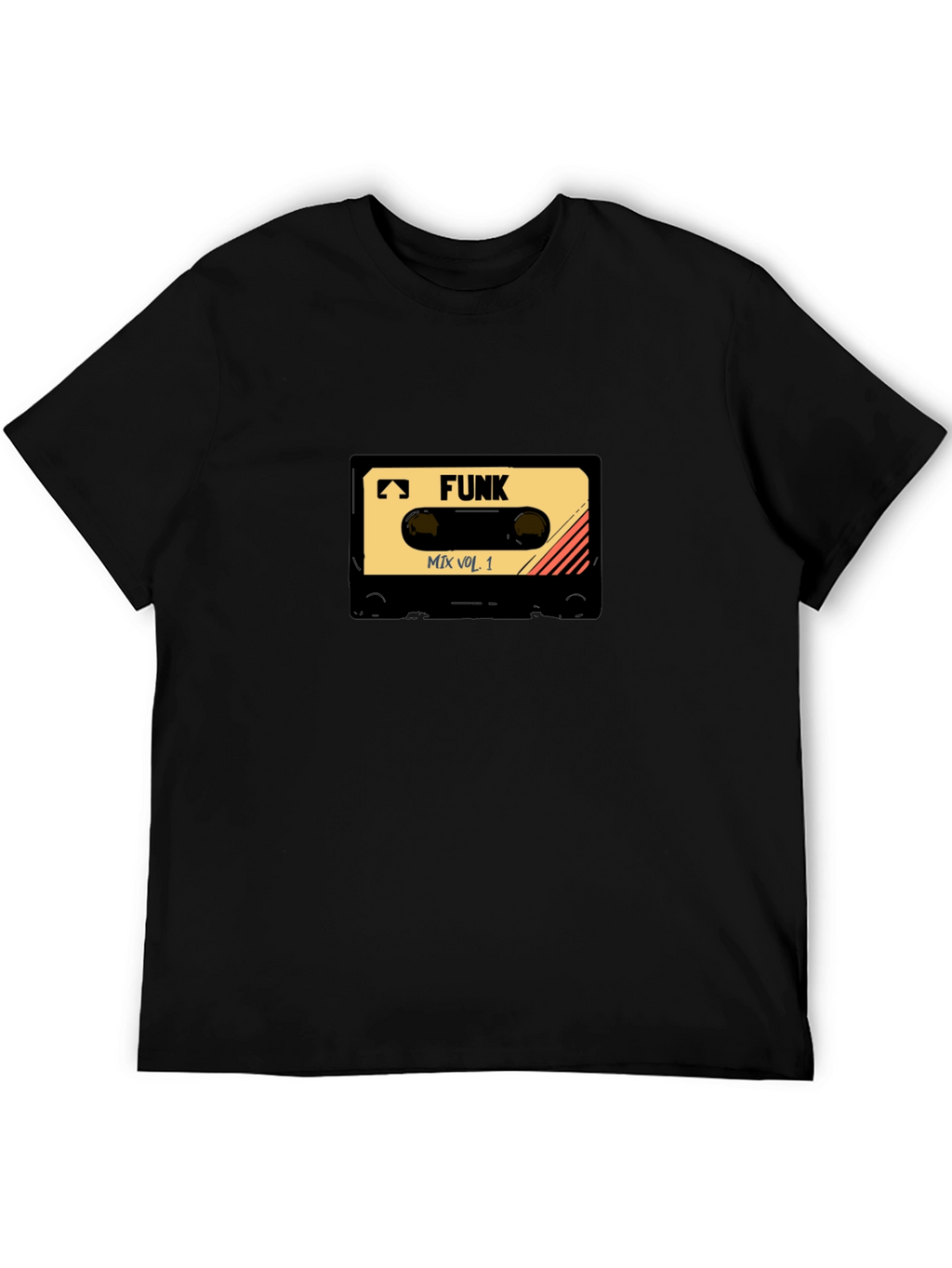 Retro Funk Mix Tape Graphic T-Shirt - Black
