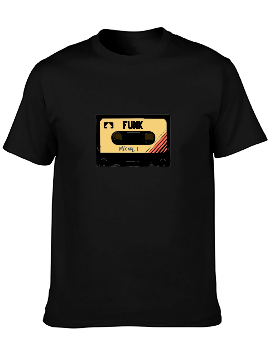 Retro Funk Mix Tape Graphic T-Shirt - Black