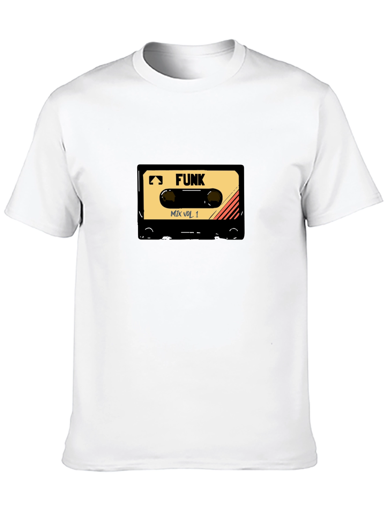 Retro Funk Mix Tape Graphic T-Shirt - Black