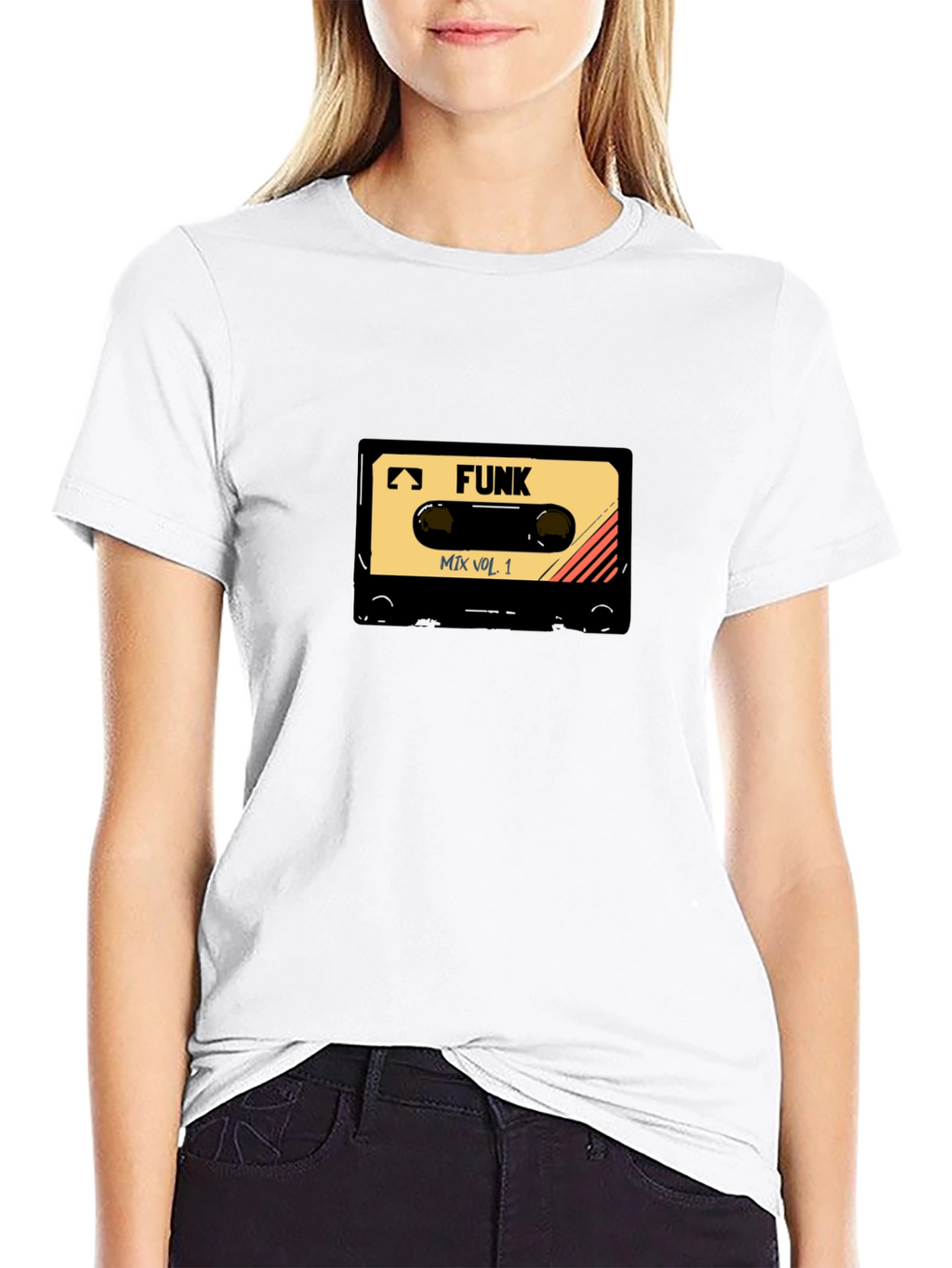 Retro Funk Mix Tape Graphic T-Shirt - Black