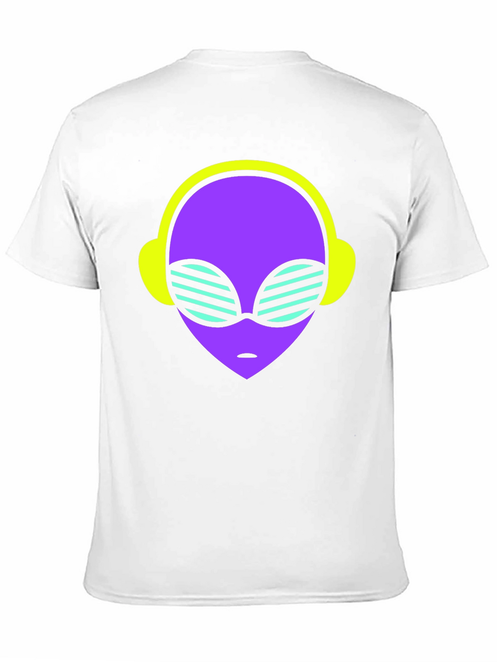 Retro Alien Headphone Tee - Cosmic Vibes