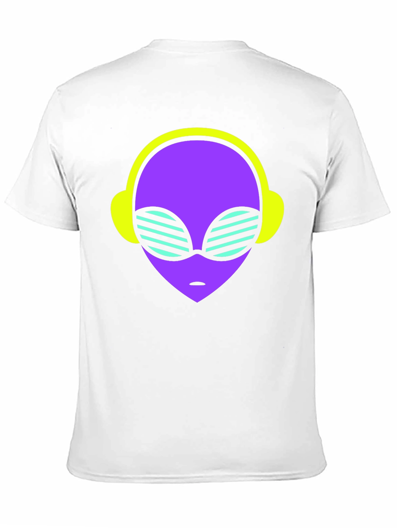 Retro Alien Headphone Tee - Cosmic Vibes