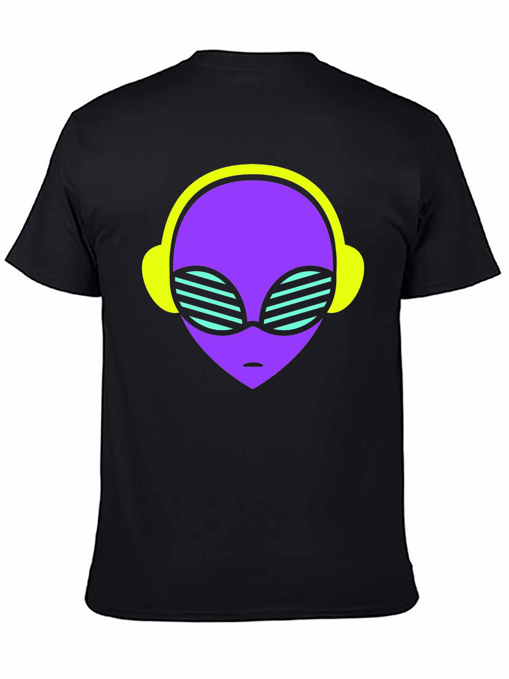 Retro Alien Headphone Tee - Cosmic Vibes