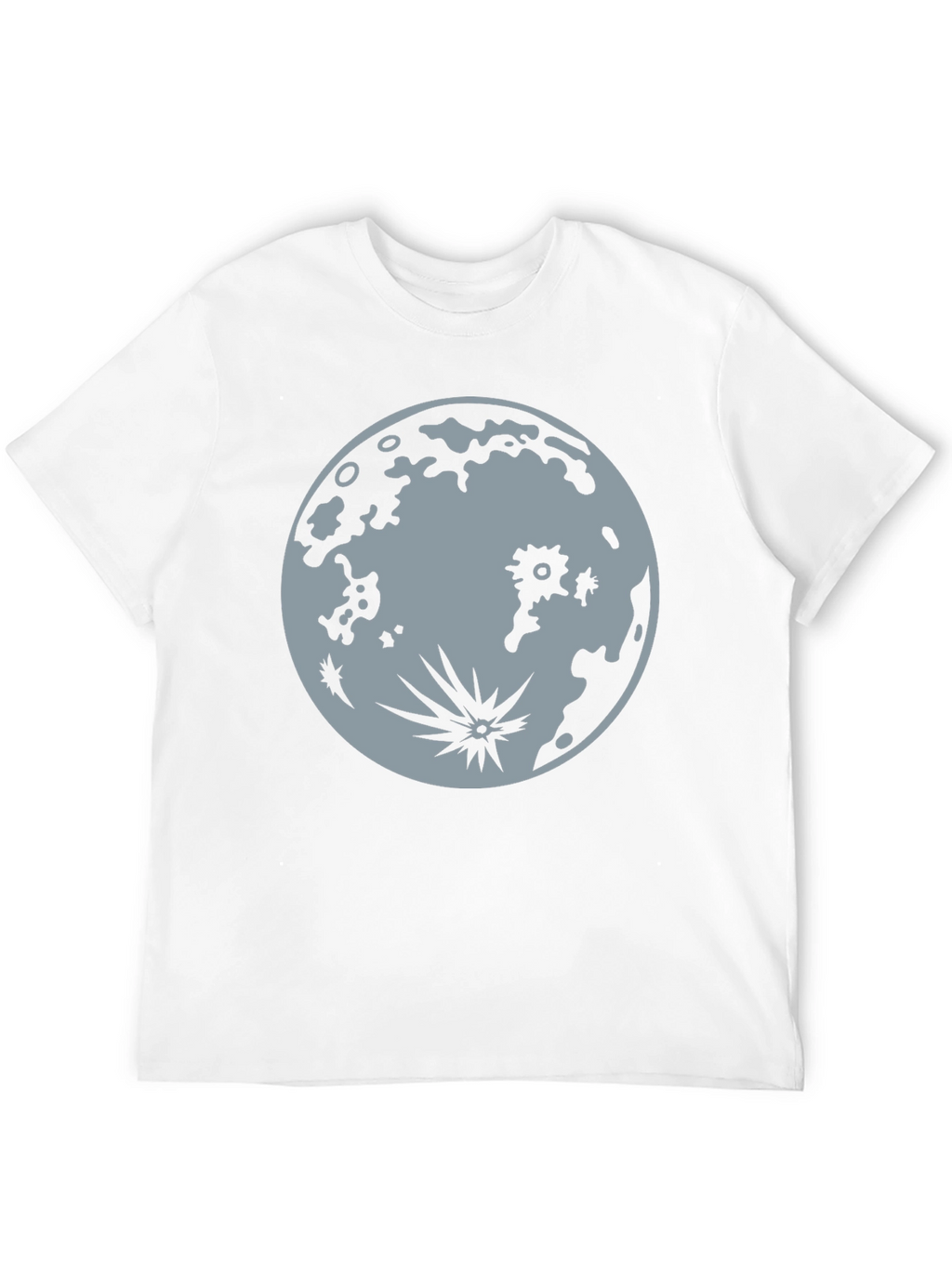 Moon Graphic Tee - Black Cotton T-Shirt