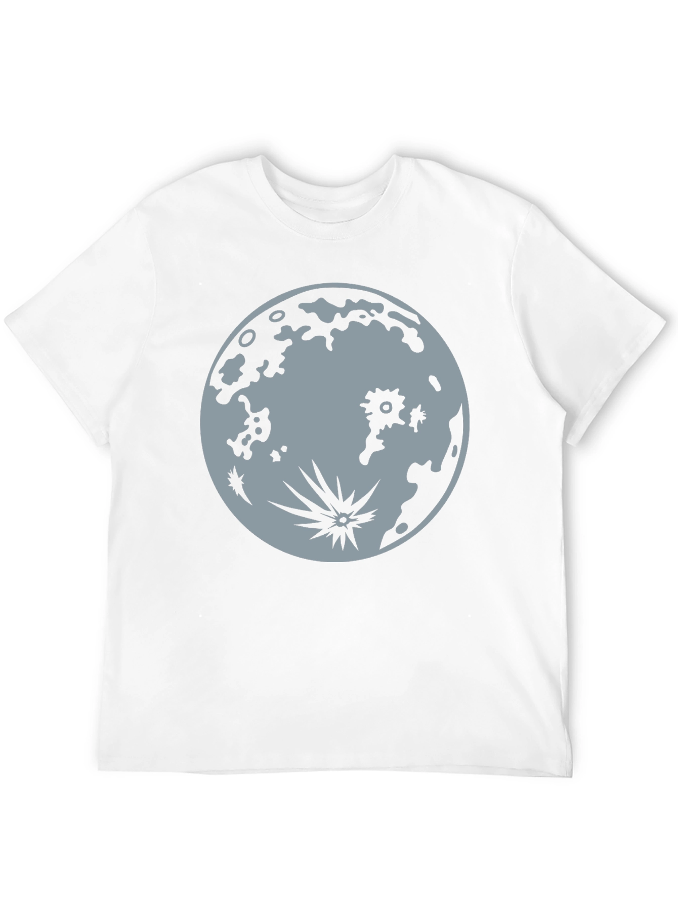 Moon Graphic Tee - Black Cotton T-Shirt