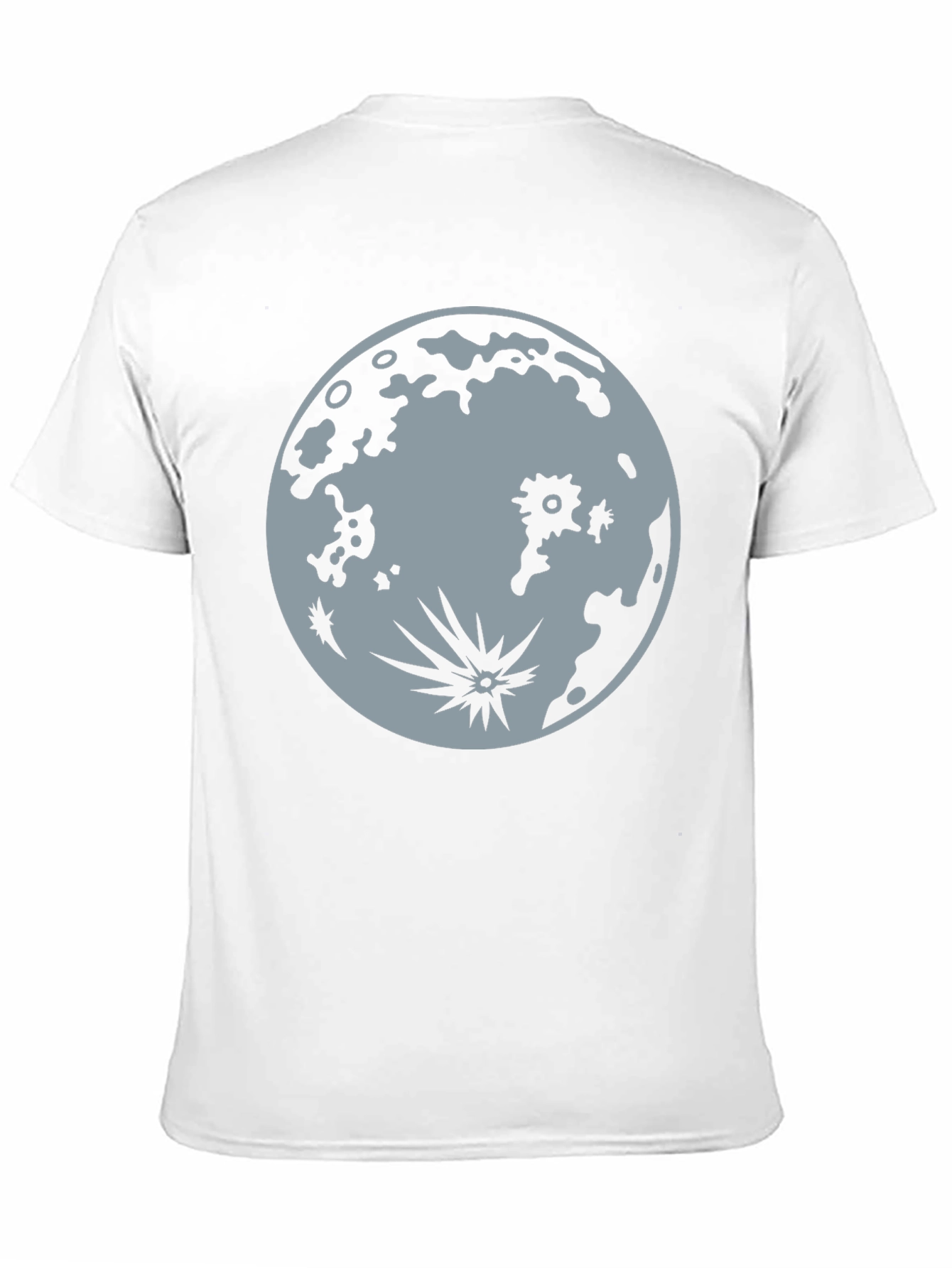 Moon Graphic Tee - Black Cotton T-Shirt