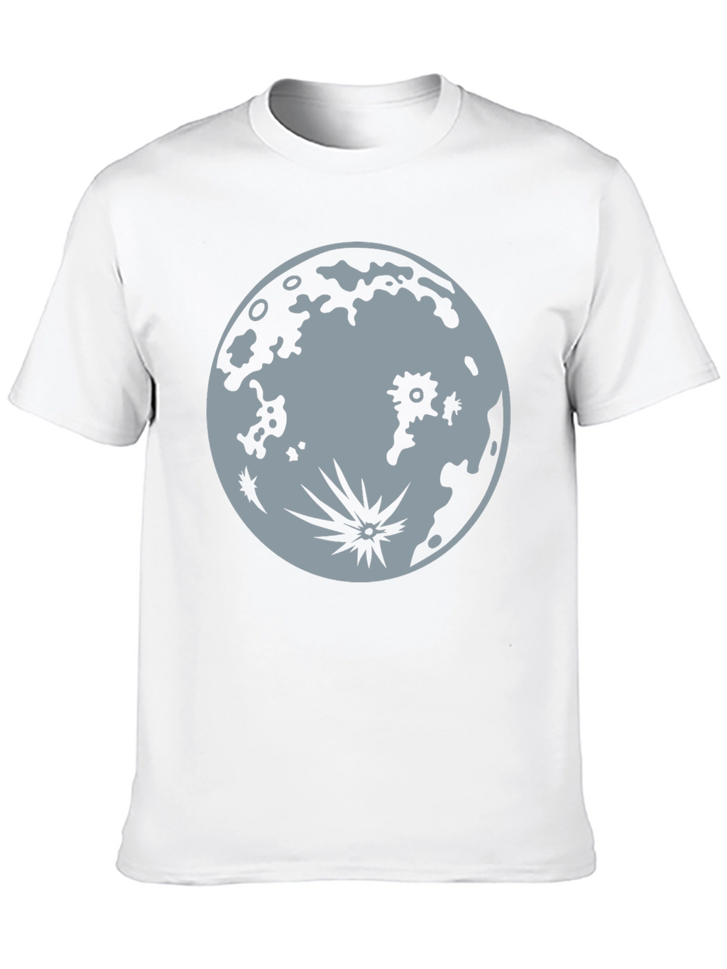 Moon Graphic Tee - Black Cotton T-Shirt