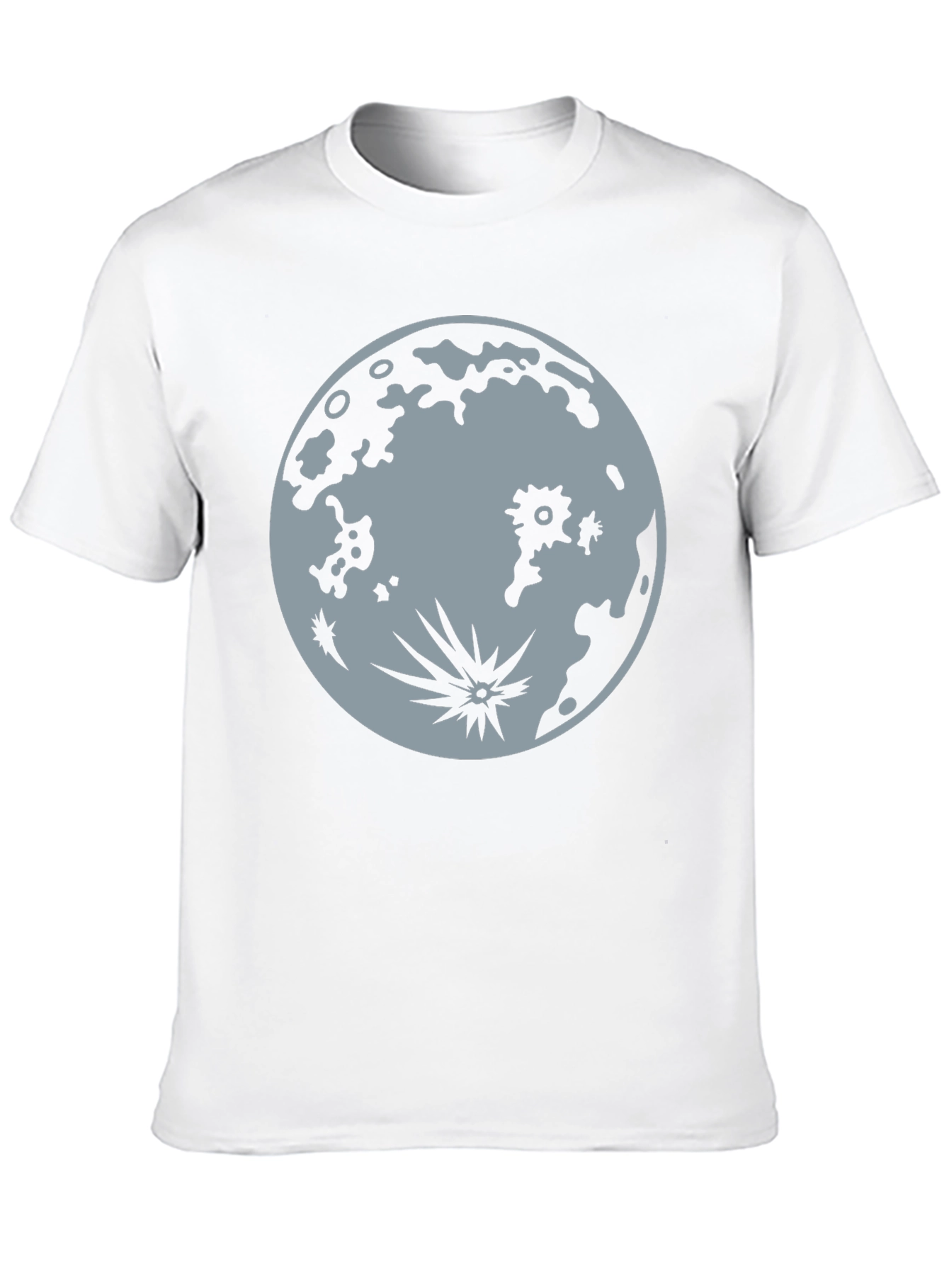 Moon Graphic Tee - Black Cotton T-Shirt